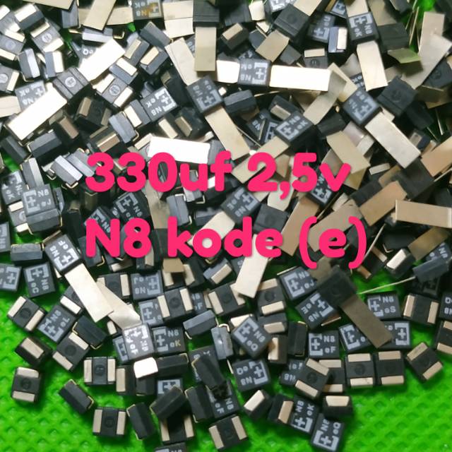 Kapasitor capasitor tantalum 330uf 2,5v code N8 small size original product nec tokin
