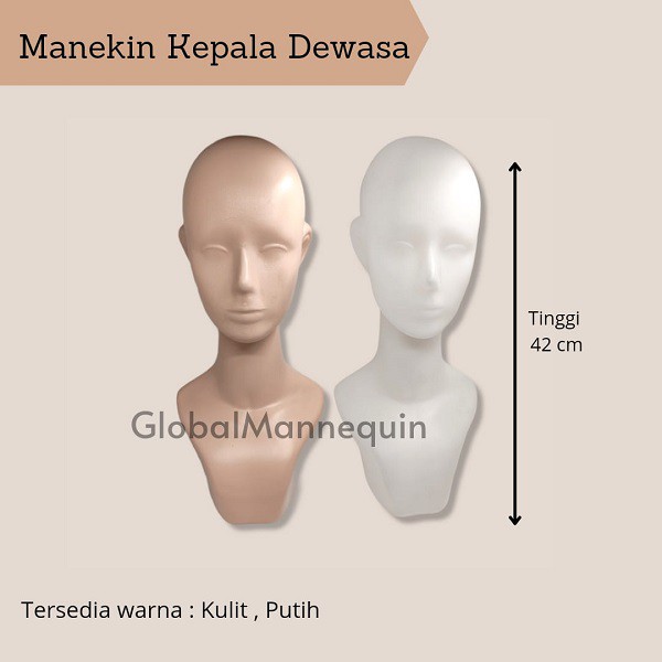 Manekin Kepala Jilbab Wanita | Patung Kepala Dewasa Hijab Jilbab