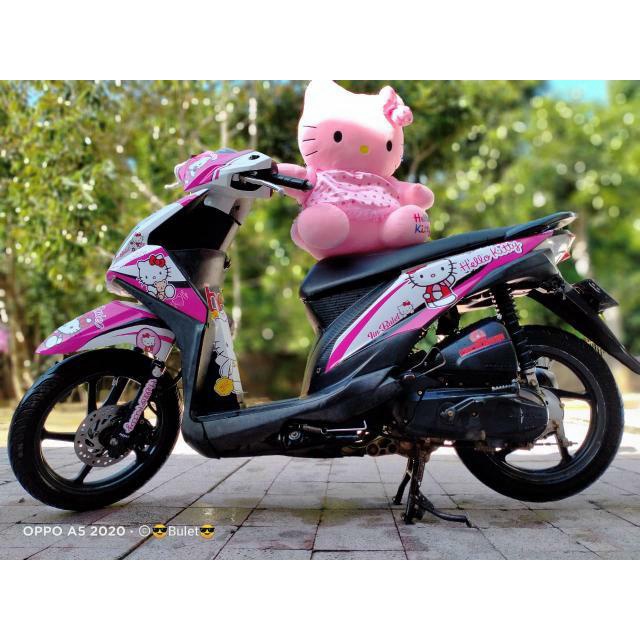 Decal Stiker Beat FI 2013 2014 2015 2016 Full Body Sticker Motor Honda Old Hello Kitty Variasi Dekal