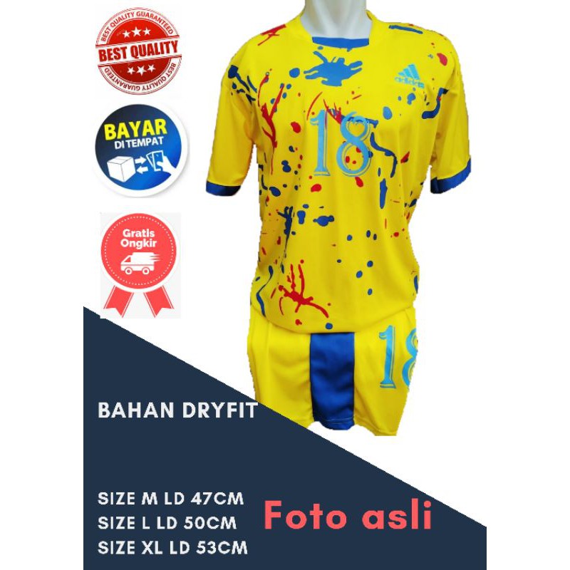 Baju Jersey set bola/futsal lengan pendek