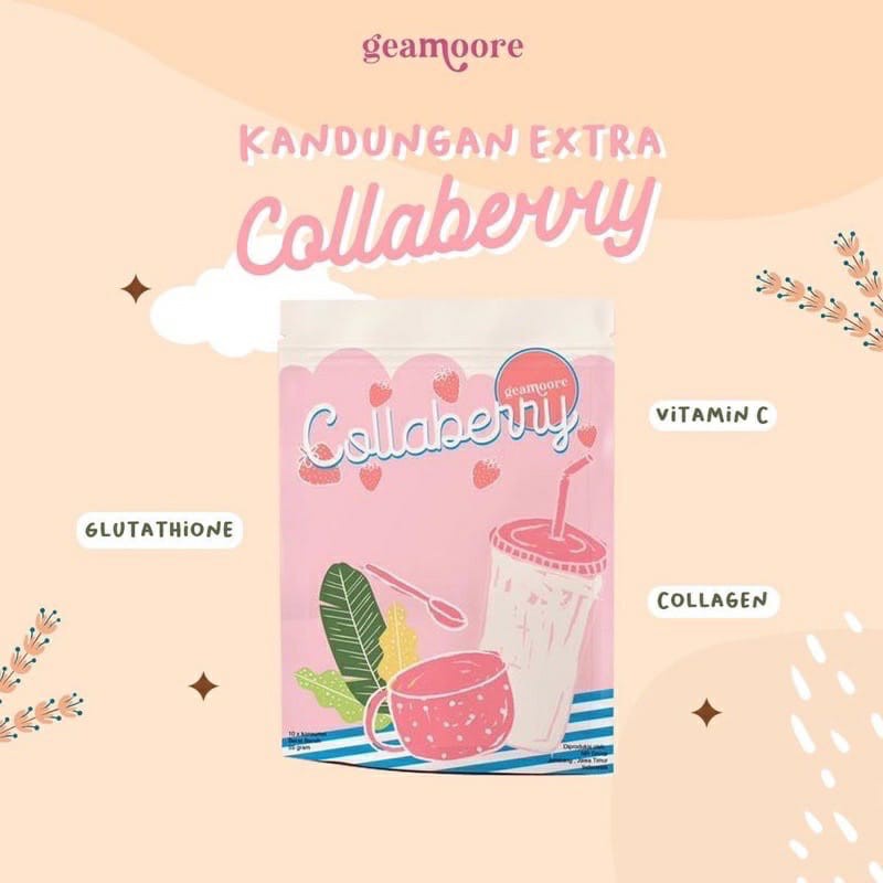 `ღ´ PHINKL `ღ´ Geamoore minuman collagen drink strawberry pemutih kulit mencerahkan kulit dari dalam