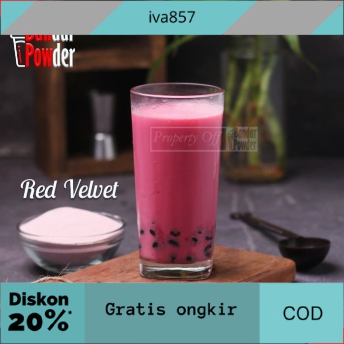 

PROMO Bubuk Red Velvet Mix Gula 1kg - Serbuk Minuman Premium - Bandar Powder GRATIS ONGKIR