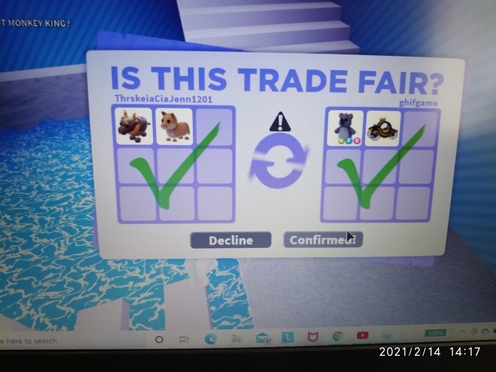 Koala Pet Adopt Me Roblox - Normal/f/n/nr/nfr