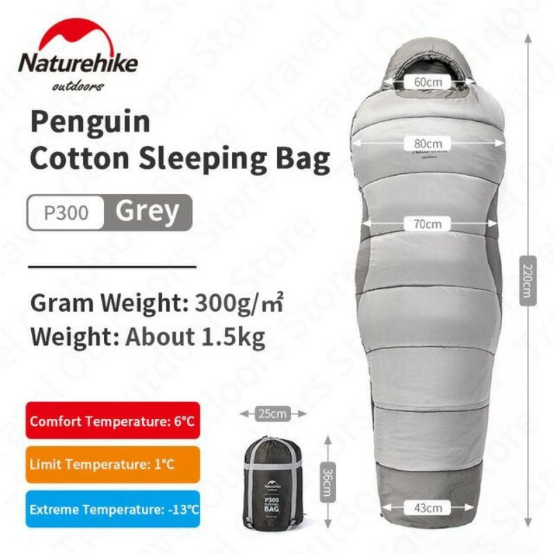 SLEEPING BAG NATUREHIKE NH21MSD03 (P300)