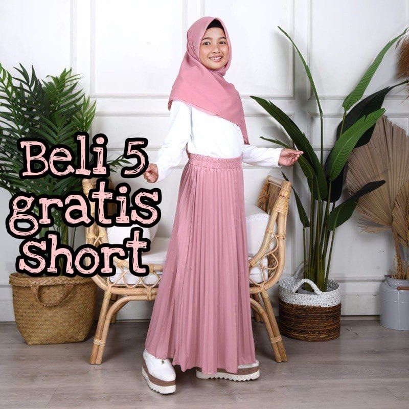 Rok Plisket Premium Anak Perempuan usia 5-11 THN | Rok Plisket Anak Premium