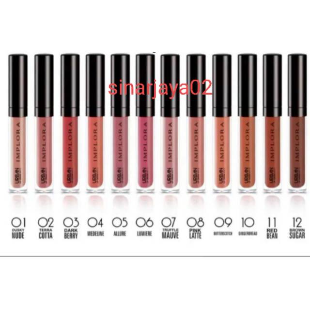 IMPlORA lip cream matte lipcream lipkrim lip krim lipstik urban lipmett lip gloss cod kosmetic bibir