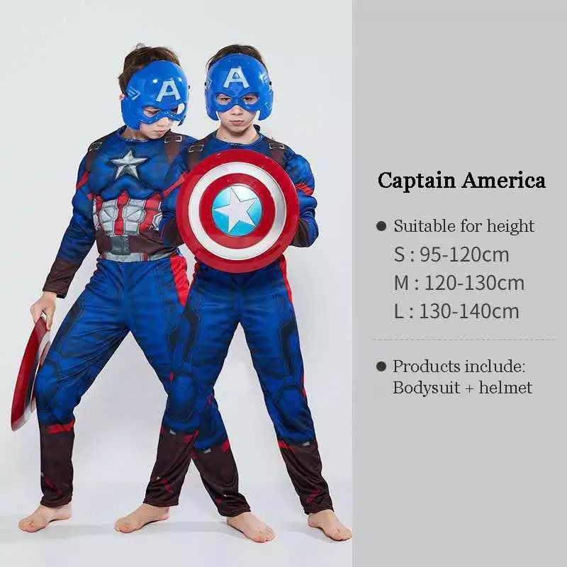 Kostum Anak dan Dewasa Captain America Kapten Amerika Superhero Costplay good ok