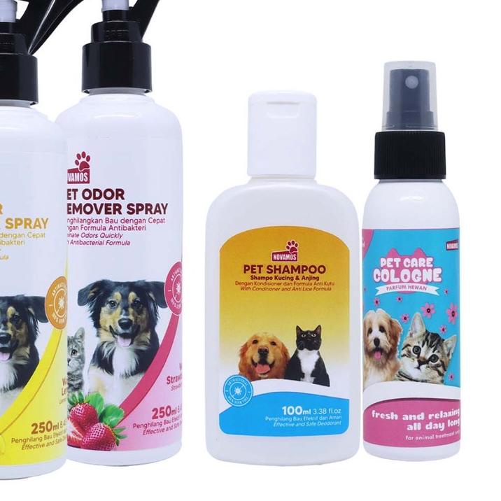 NOVAMOS Penghilang Bau Kotoran Kucing 250 ml - STRAWBERRY