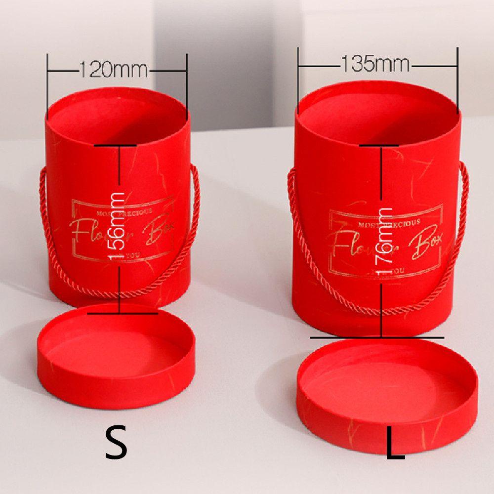Solighter Round Flower Box Decor Storage Box Kotak Penyimpanan Barang Pernikahan