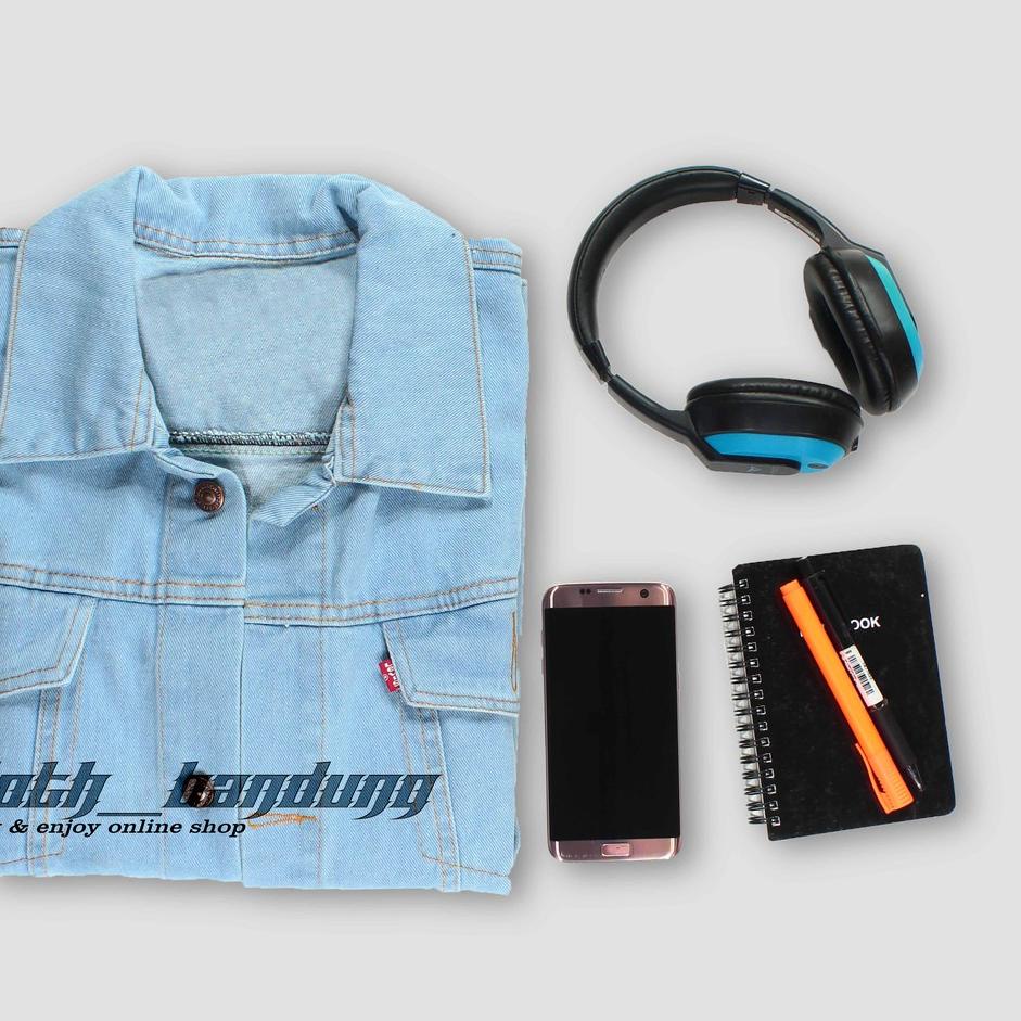 GRAY WASH NEW ARRIVALS JAKET JEANS PRIA PATCH JAKET DENIM TERSEDIA UKURAN: M/L/XL G6LTU Kekinian