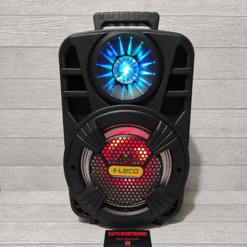 COD Speaker Bluetooth Karoke Fleco X-BASS  F-804N 8,5 Inch Bonus Microsoft + USB + Remot/ Salon Aktif