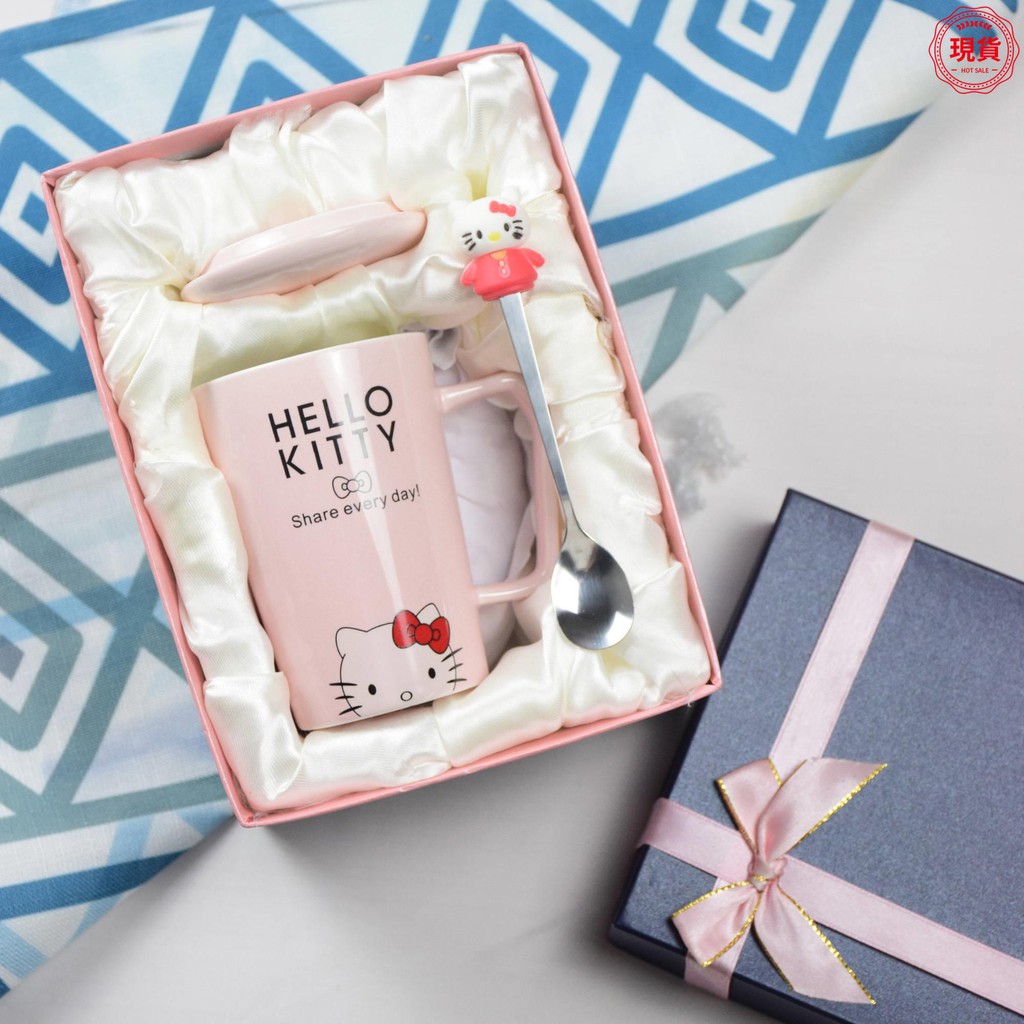 Gelas Mug Cangkir Keramik Desain Hello Kitty Doraemon Lucu Dengan