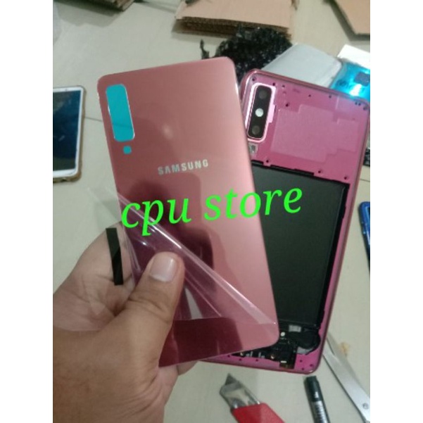 Kesing housing casing fulset Samsung A7 2018 A750 A750f original rose gold