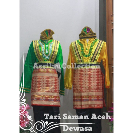 Baju Adat Dewasa Tari Saman Aceh satuan (Laki/Cewek)