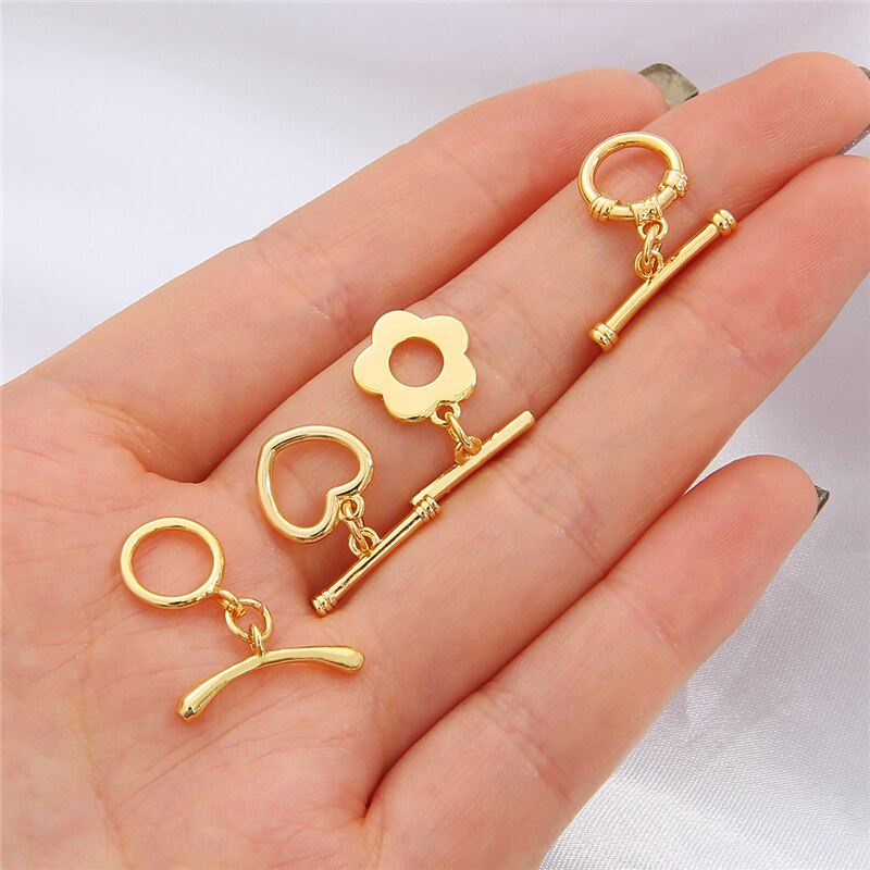 Oval/Heart Brass OT Clasps Hooks for Women Handmade Necklace Bracelet Jewelry Accessories making Findings