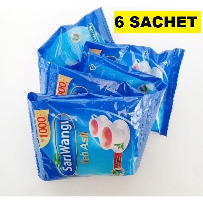 

PROMO !!! Teh Celup Sariwangi Sachet 1 Renceng 6 pcs Teh Hitam Pilihan Indonesia