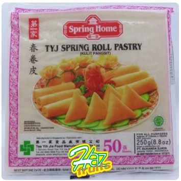 

Spring home tyj spring roll pastry kulit pangsit 250 gram (50 sheets)