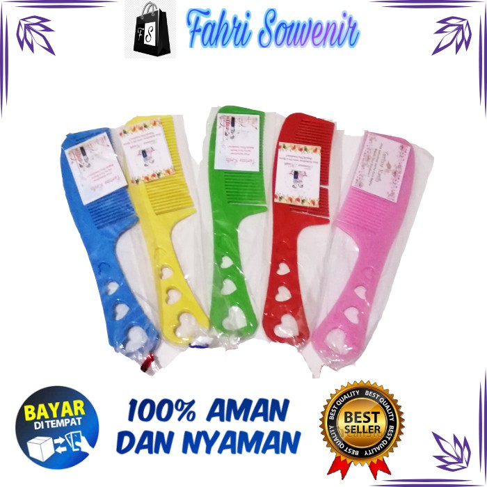 100 PCS Souvenir Murah Pernikahan Nikah Sisir MINI (Kecil) Lobang 3 Kemasan Plastik TERMURAH-2