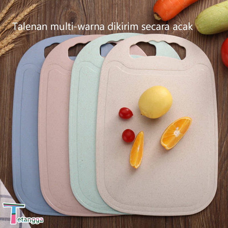 Talenan Antislip Bahan PP Food Grade Buah Sayur Jerami Gandum Cutting Board Talenan Bahan T-VS