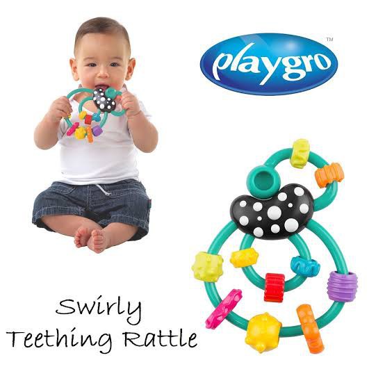 Playgro Swirly Teething Rattle