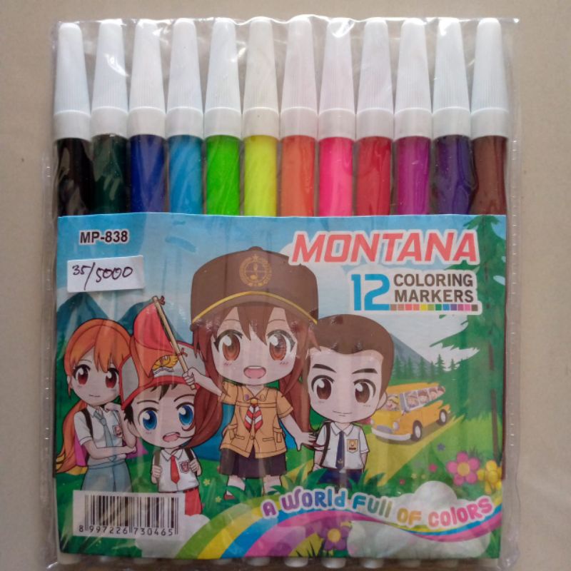 

SPIDOL 12 WARNA MONTANA ( MP-838 ) COLORS MARKER