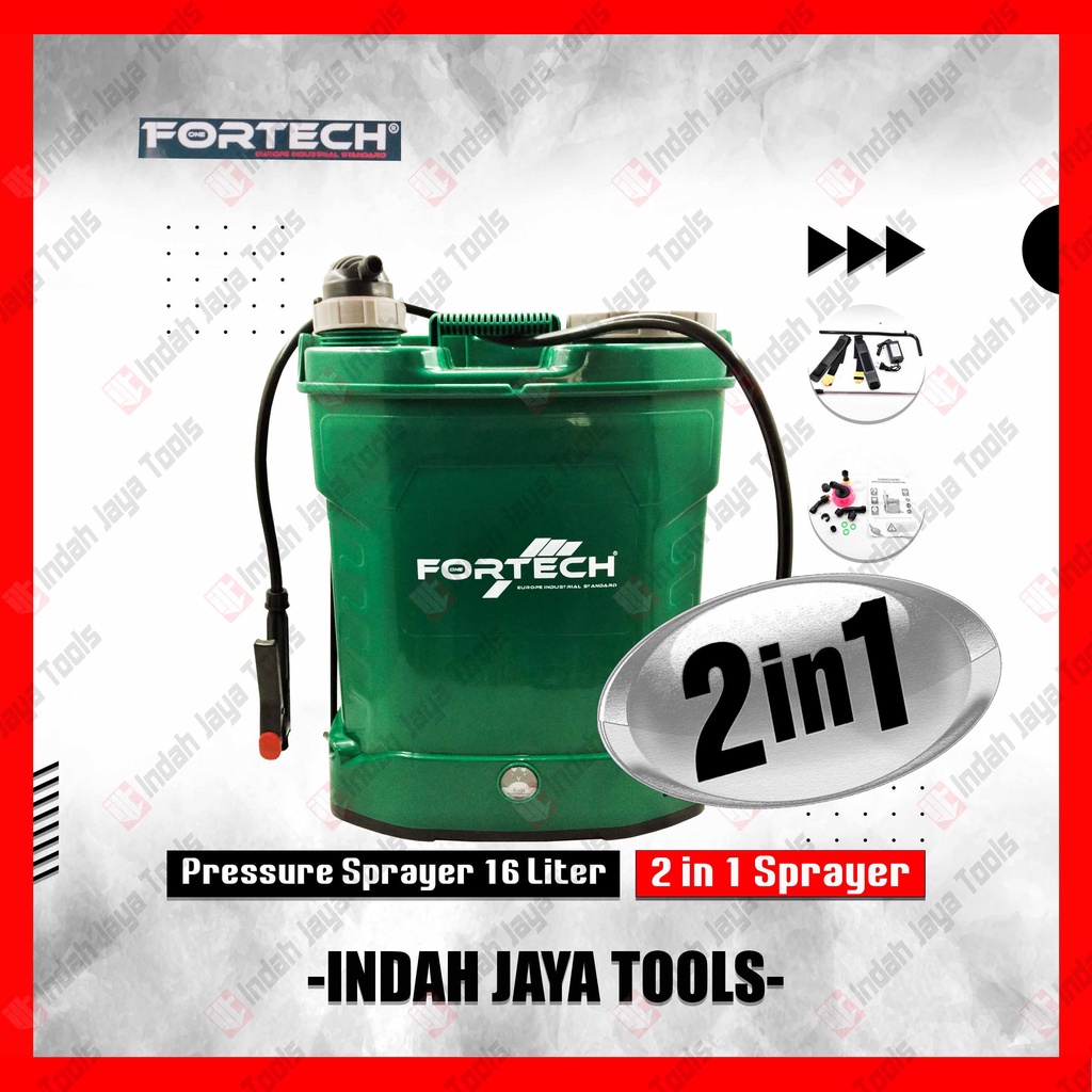 FORTECH Alat Semprot Hama 2 in 1 16 Liter Gendong Sprayer Elektrik