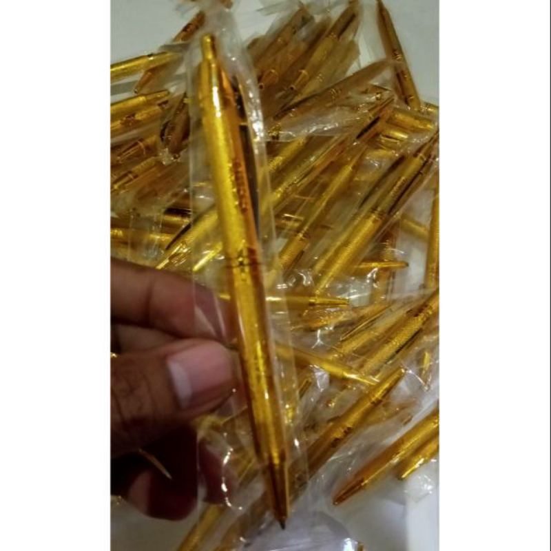 

Souvenir pena emas isi 100pcs