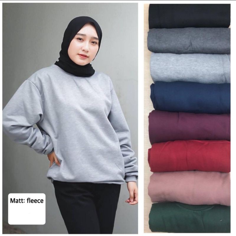 Ranita Basic Sweater - Sweater polos bahan fleece