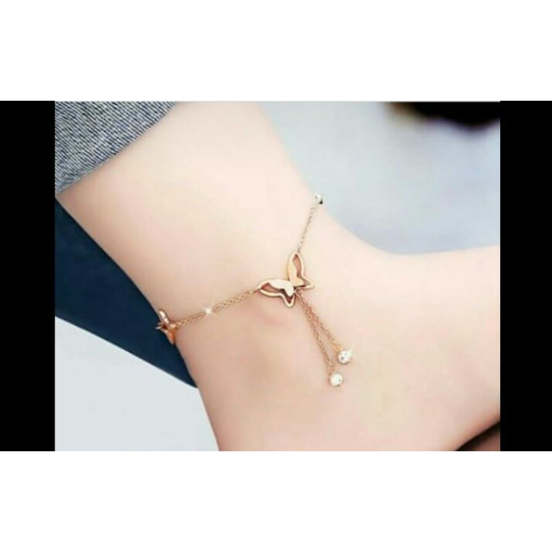 gelang kaki titanium wanita korea cantik