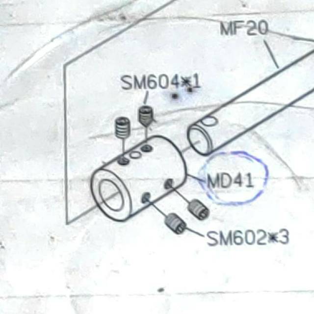 SM604 Baut Asli Lancip Kunci L No.3 Poly Kamkut Siruba F007