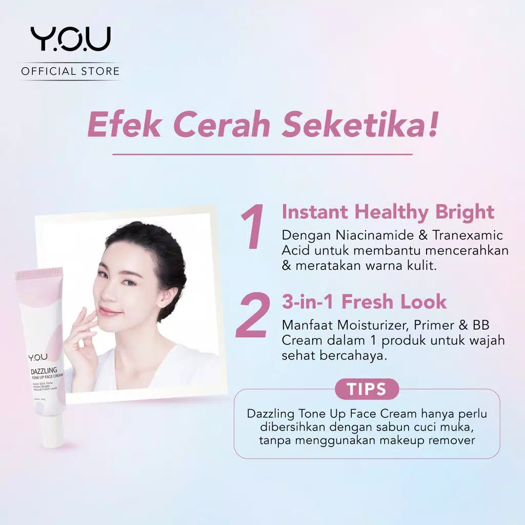 (cyber) cod  terbaru  you dazzling tone up face cream