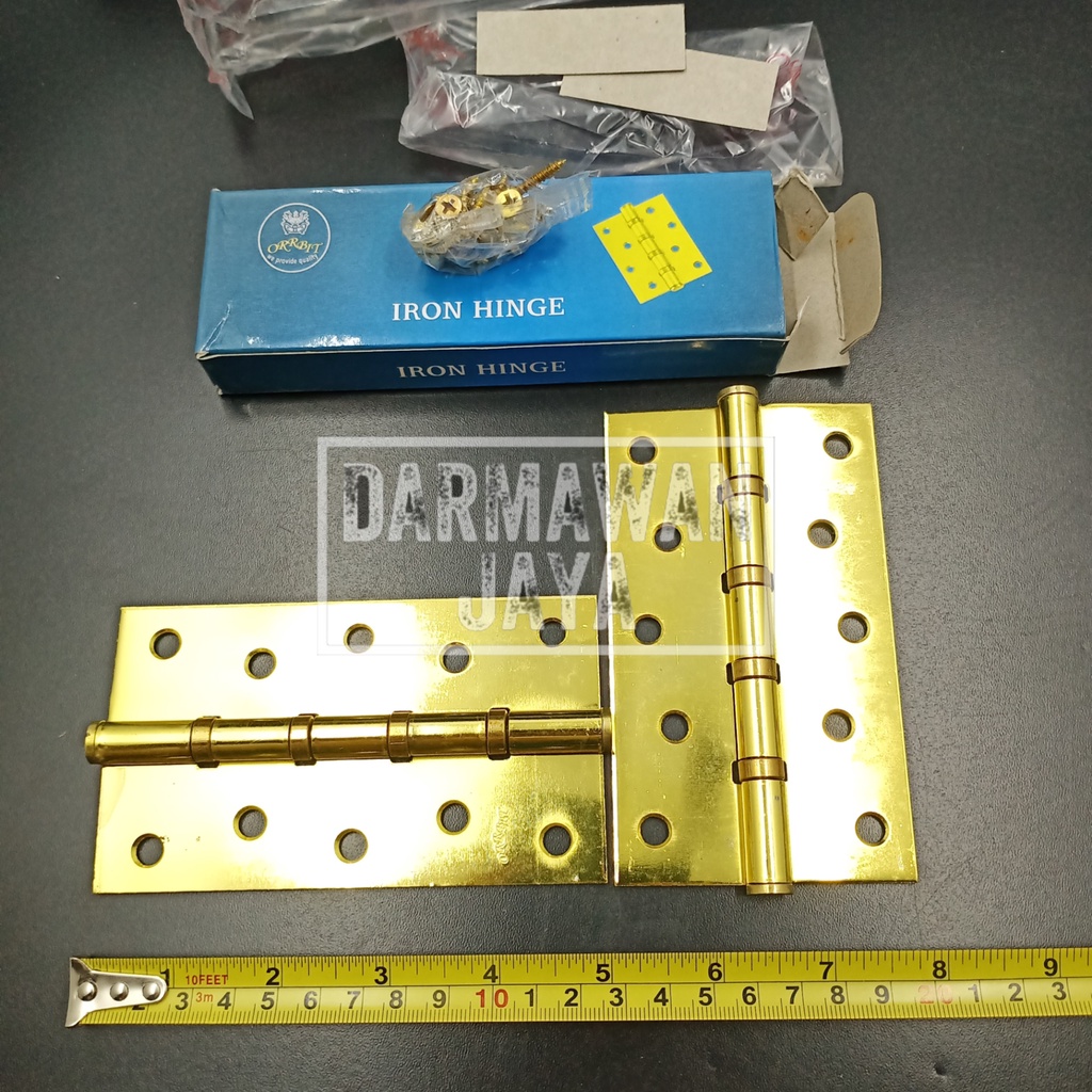 Engsel Kuning Tebal 5" ORBIT / Engsel Pintu / Engsel Lemari / Engsel
