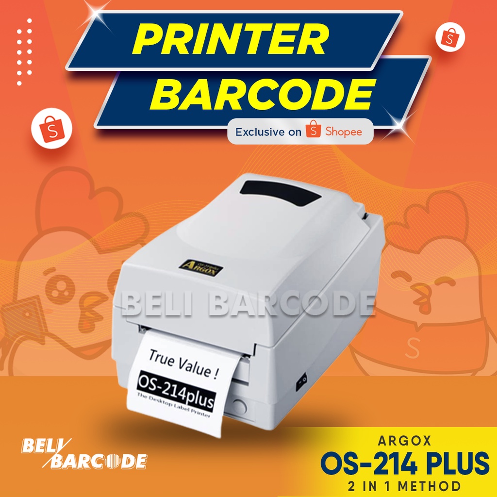 Printer Barcode Argox OS 214 Plus Cetak Label Semicoated Thermal