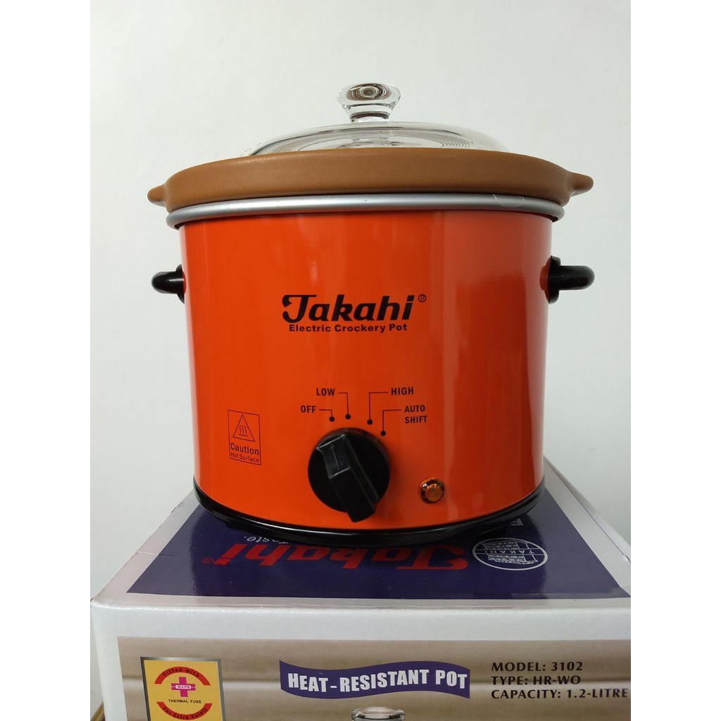 Makassar - Takahi Slow Cooker Crockery Pot (Premium Series) 1.2 L + Palet Kayu/Baby Food Maker MPASI