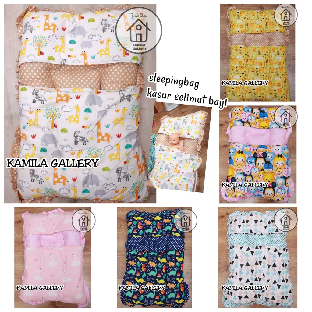 KASUR BAYI SLEEPINGBAG SELIMUT BAYI TOPI / SLEEPING BAG RESLETING KASUR BAYI TERMURAH