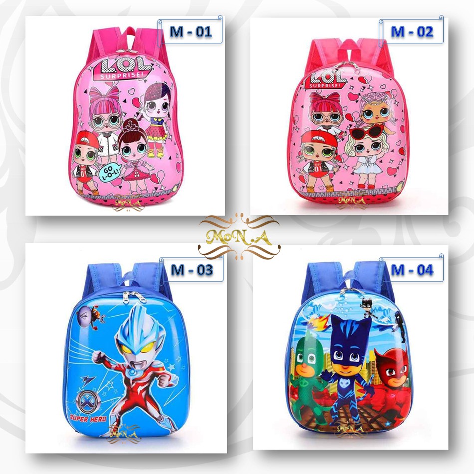 [MTOYS-COD] Tas Sekolah Anak lucu Ransel PU anti Penyok - Ransel Telur Sekolah Anak TK / PAUD - LOl M0172