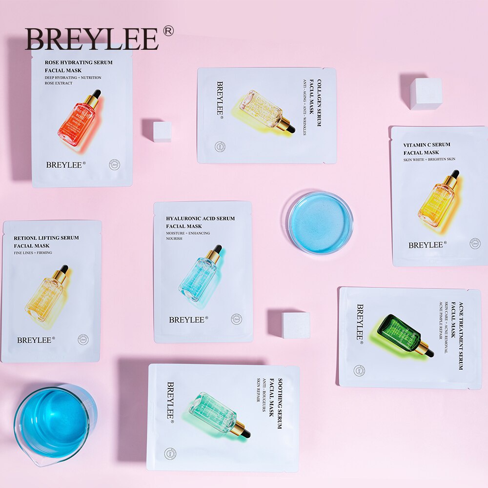 ✨LACIKOSME✨ BREYLEE SHEET MASK SERUM - MASKER BREYLEE WHITENING ACNE COLLAGEN BPOM