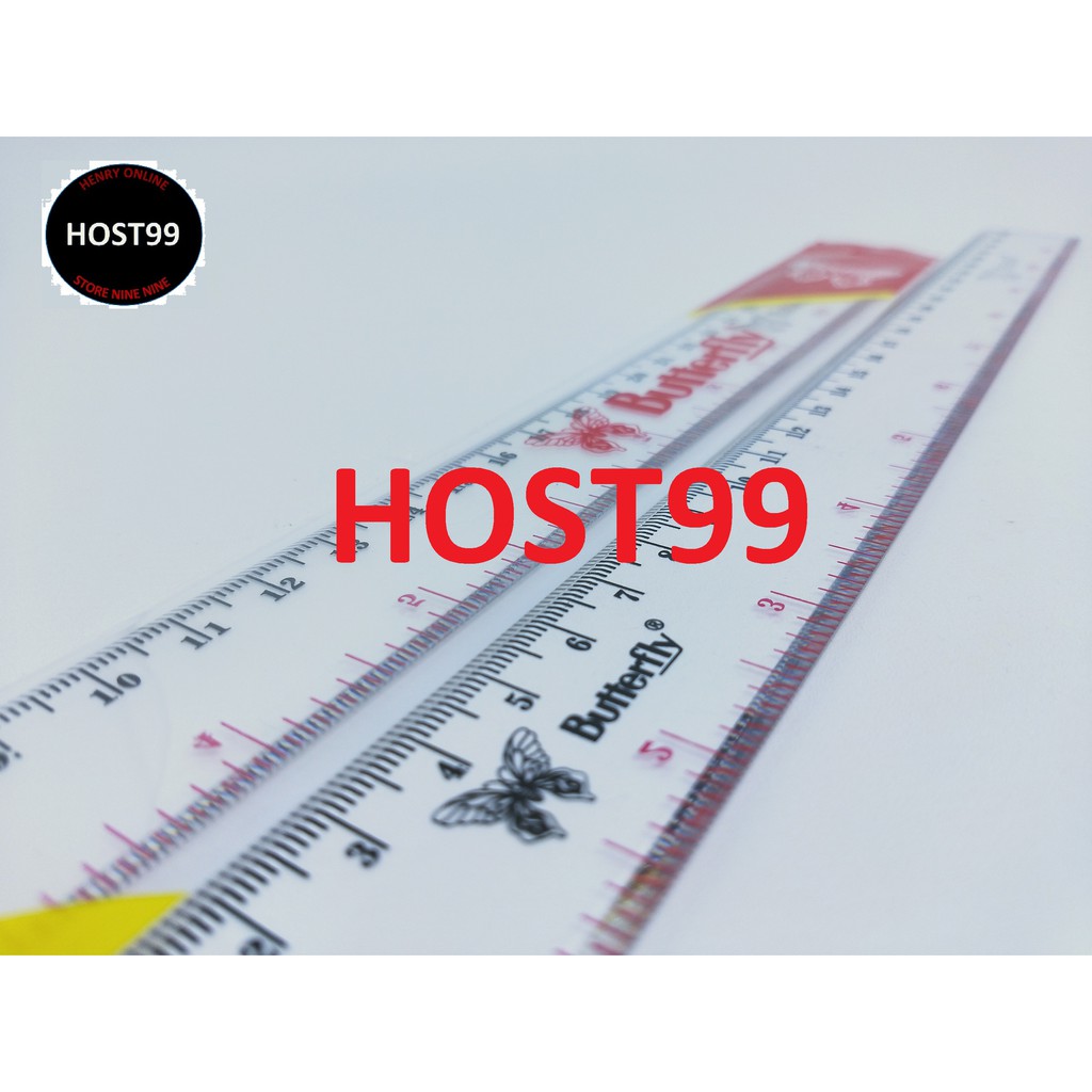 

PENGGARIS 30 CM MIKA AKRILIK PLASTIK RULER ACRYLIC 30CM BUTTERFLY