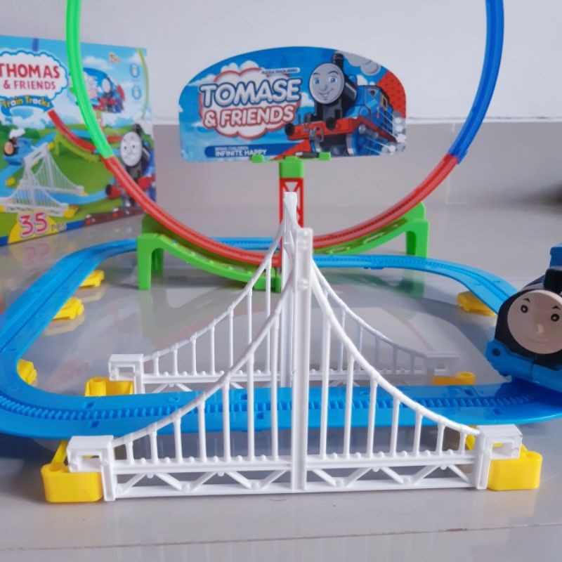 Mainan Kereta Thomas Roller Coaster Batre - Track Train Anak Edukatif