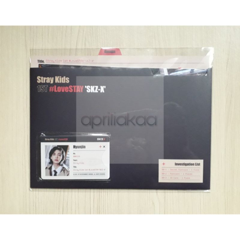 postcard & id card file set stray kids hyunjin fanmeet skz-x sealed no pob