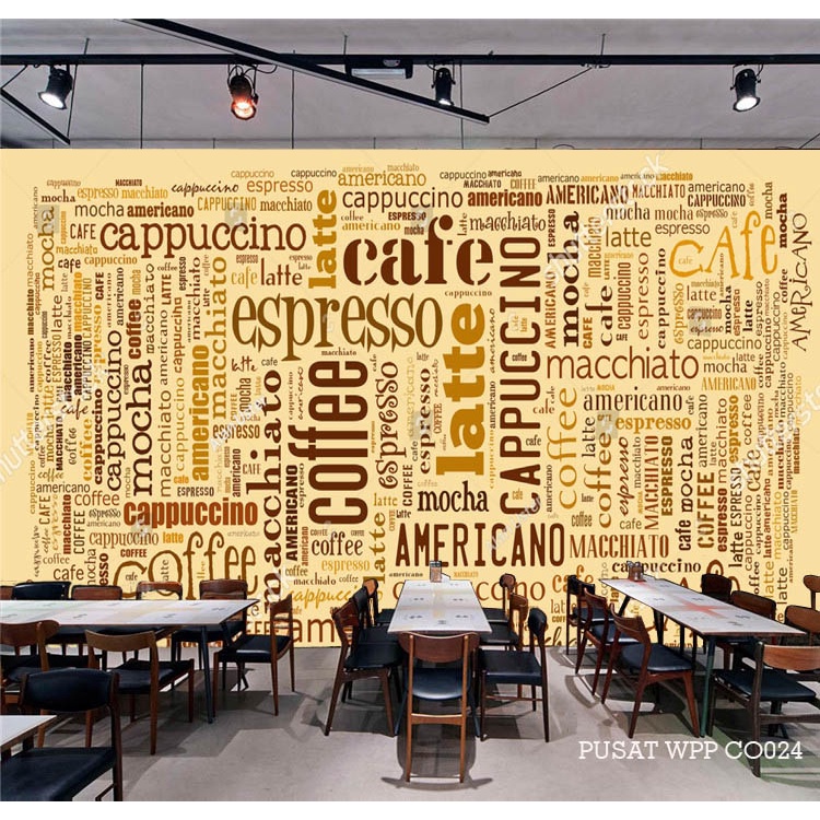 PROMO Wallpaper Dinding 3d Murah- Wallpaper Dinding Kafe- Wallpaper Dinding Coffe- Wallpaper 3d