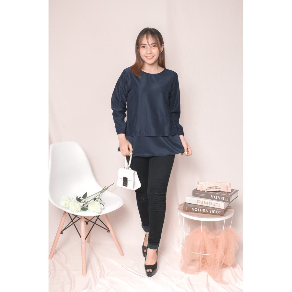 RX FASHION - ANDITA BLOUSE - FASHION BLOUSE WANITA BAHAN TWISCONE FIT L