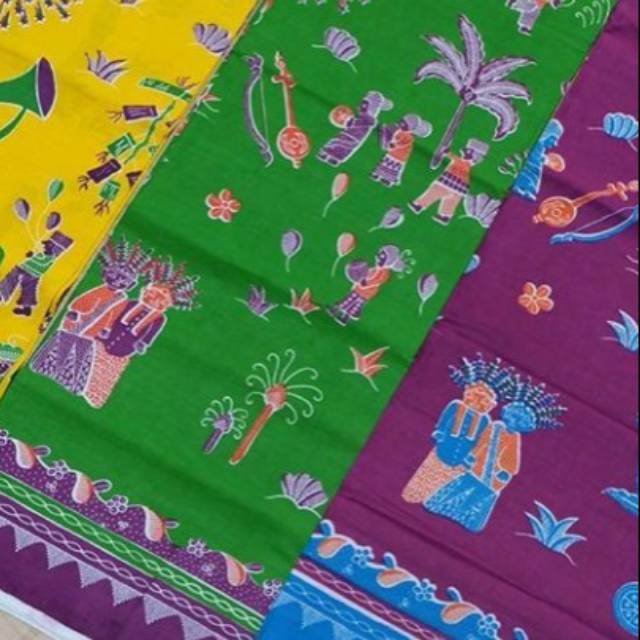 Kain batik katun motif ondel ondel