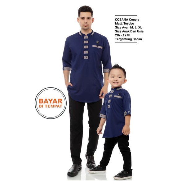 Terlaris !! Baju Koko Coupel Ayah dan Anak Laki Laki Original COBANA / Baju koko coupel ayah anak