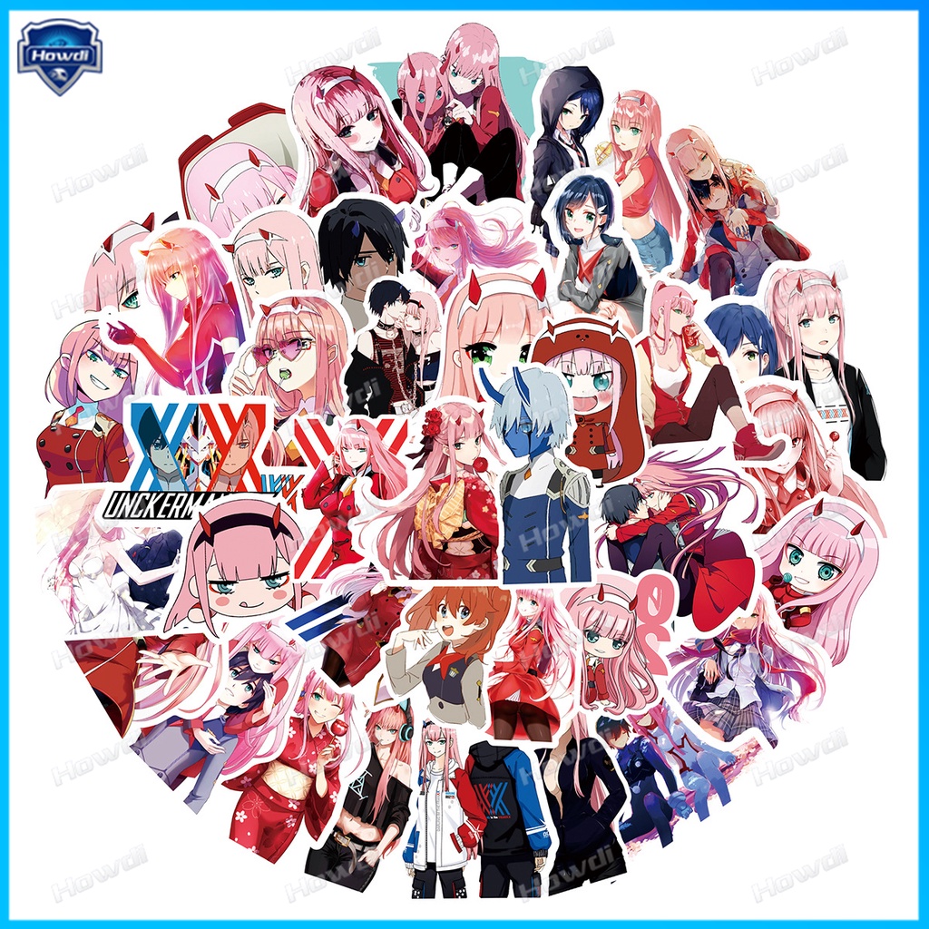 Stiker DARLING in the Franxxx Tahan Air Untuk Helm Motormobil