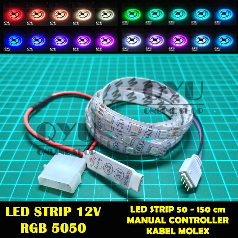 LED Strip RGB 5050 + Manual Control + Molex ( Modif Case PC )