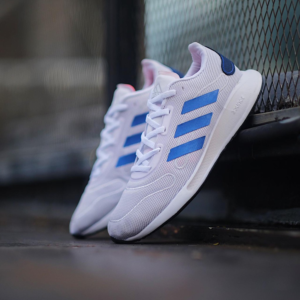 ADIDAS GALAXAR BOUNCE WHITE STRIPE BLUE Original