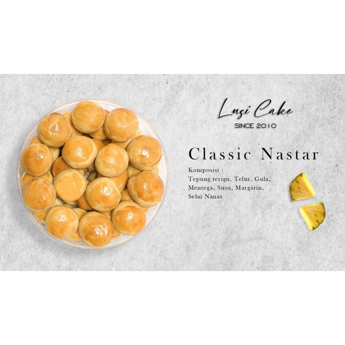 

NASTAR KASTENGEL PUTRI SALJU PREMIUM 250gr by Lusi Cake - Classic Nastar