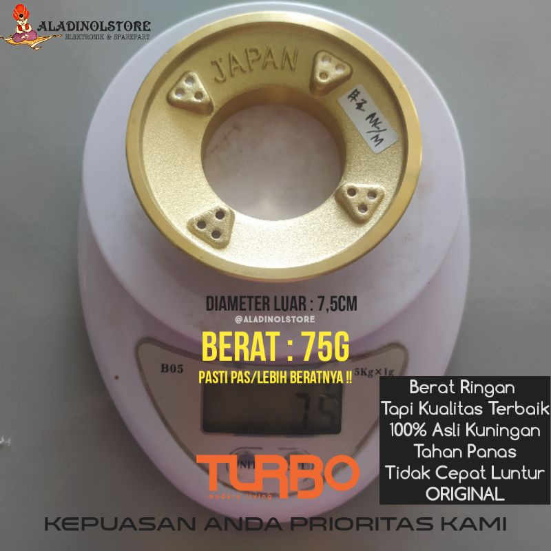 Banner/Burner/Kuningan Kompor Gas GS 2077 TURBO ORIGINAL