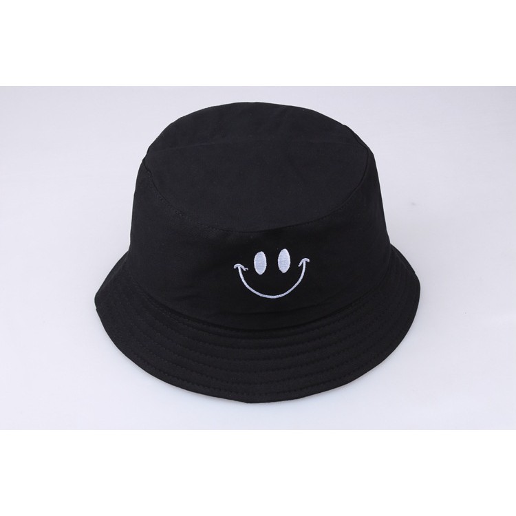 BHSS bucket hat import smile simple bordir topi summer fisherman korea kpop idol